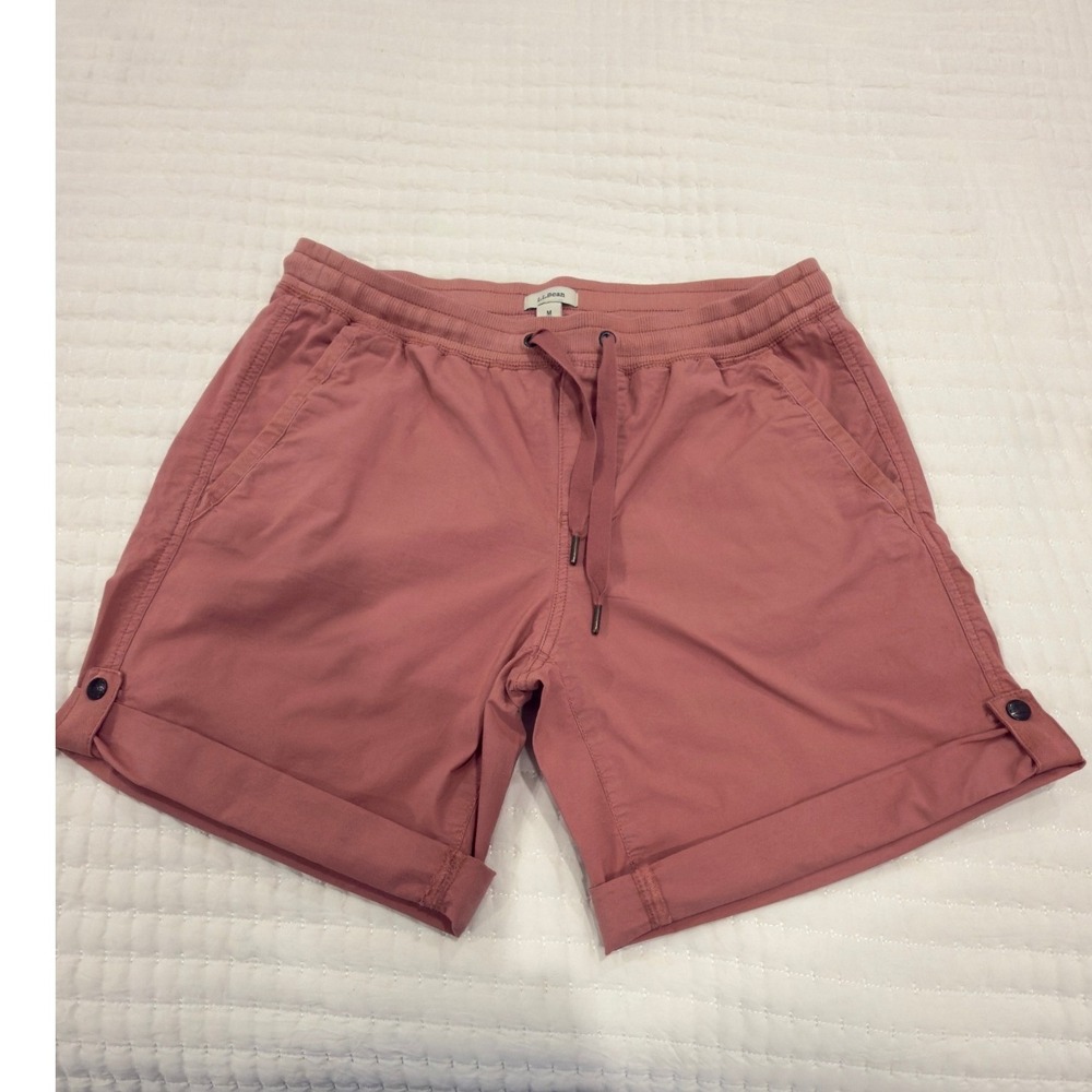 LL Bean Vista Camp Shorts Womens Medium Pink Cotton Spandex Drawstring 506768 - Picture 2 of 8